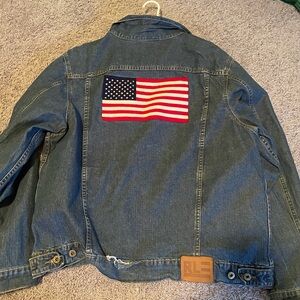 VINTAGE Polo Ralph Lauren Jean Jacket (American Flag)